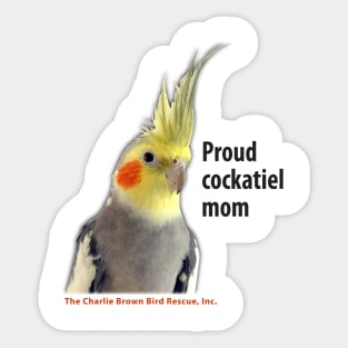 CB cockatiel mom - black type Sticker